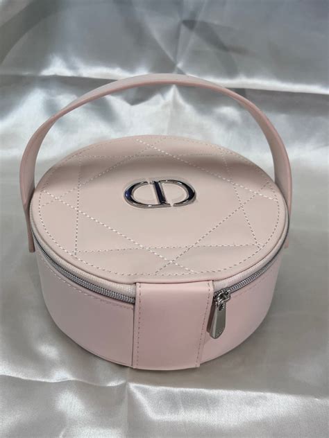 dior round makeup pouch|Dior makeup pouch complimentary.